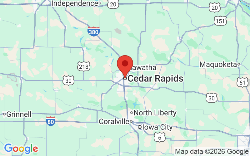 Cedar Rapids, Iowa Zip Code Boundary Map (IA)